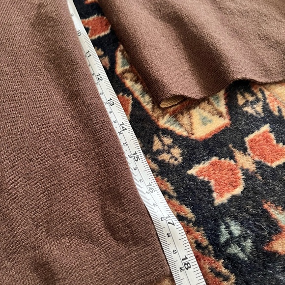 St. John wool brown two tone cardigan drape sweater layer M - Picture 7 of 8